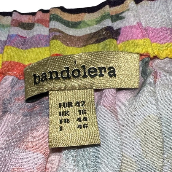 Bandolera Floral Margret Wide Leg Cotton Blend Chic Summer Flowy Palazzo Pants - Picture 8 of 9